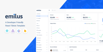 Emilus - React Admin Template 3.0.0