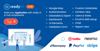 ReadyKit - Admin & User Dashboard Templates (with functionality) for Laravel + Vue App Development 3.0