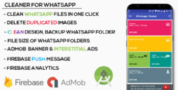 WhatsApp Cleaner (Duplicate Images/Videos+Backup+Admob Ads+Firebase)