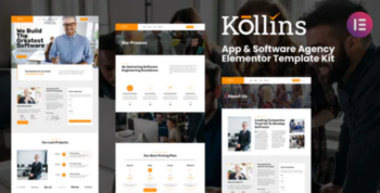 Kollins – App & Software Agency Elementor Template Kit