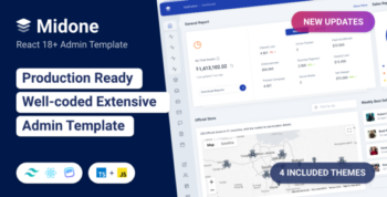 Midone – Tailwind CSS React Admin Dashboard Template + HTML Version