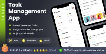 2 App Template | Task Organiser App | Task Management App | Tasker