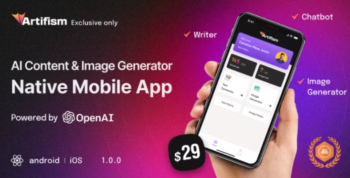 Artifism – OpenAI | ChatGPT Content & Image Generator Mobile App 2.4.0