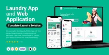 Laundry - Web App Addon | Laundry booking system | Quick wash | On-Demand Laundry.
