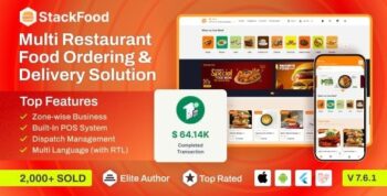 StackFood Multi Restaurant – Food Delivery App with Laravel Admin and Restaurant Panel 8.6