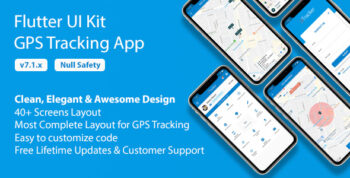 Flutter UI Kit - GPS Tracking App 9.0.0